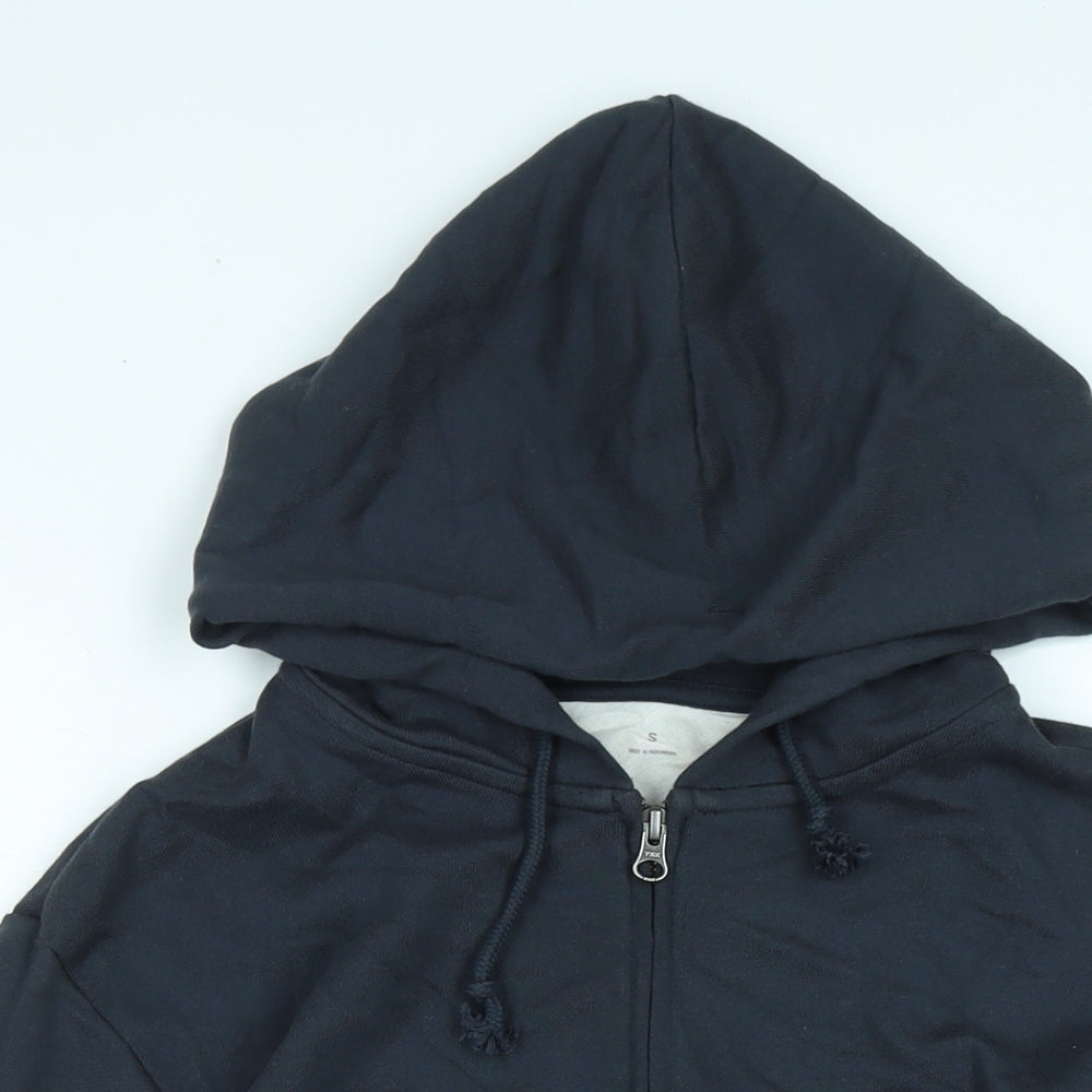 YKK Mens Blue Jacket Size S Zip - Logo