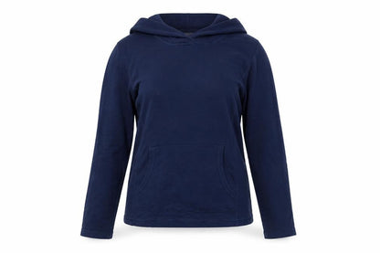 Anvil Womens Blue Cotton Pullover Hoodie Size M - Logo