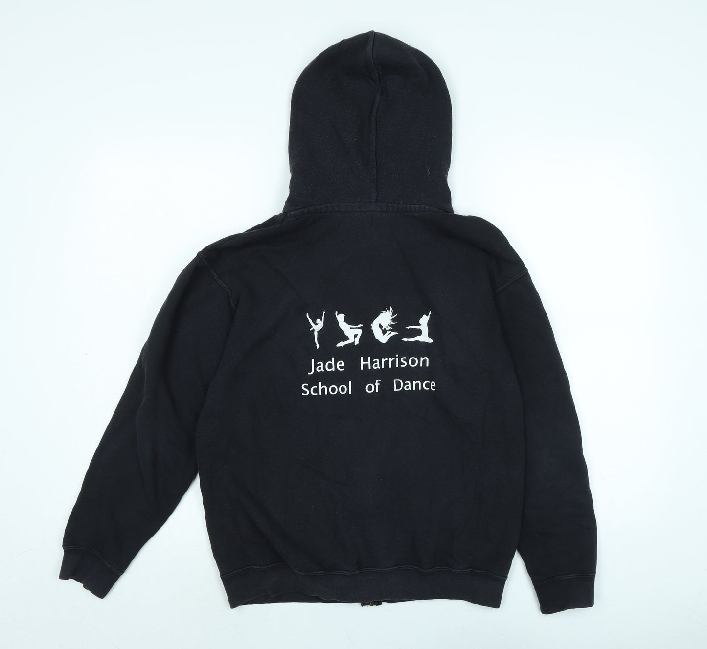 Jayne Harrison Girls Black Jacket Size 12-13 Years Zip - Jayne Harrison School Of Dance