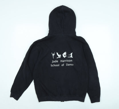 Jayne Harrison Girls Black Jacket Size 12-13 Years Zip - Jayne Harrison School Of Dance