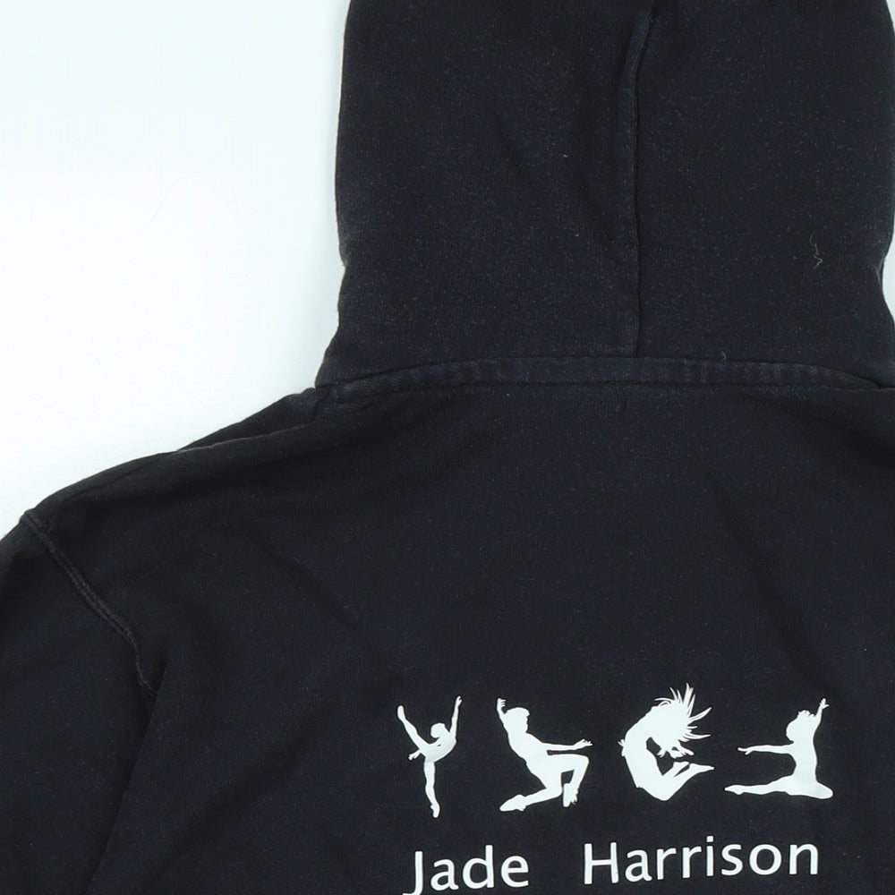Jayne Harrison Girls Black Jacket Size 12-13 Years Zip - Jayne Harrison School Of Dance