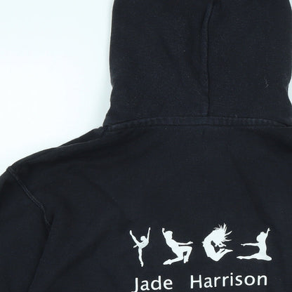 Jayne Harrison Girls Black Jacket Size 12-13 Years Zip - Jayne Harrison School Of Dance