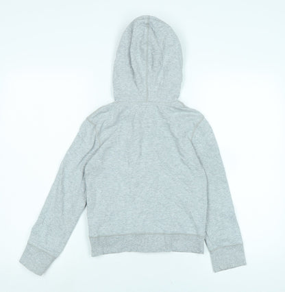 Back view of Gap girls’ green jacket, size M, zip - logo