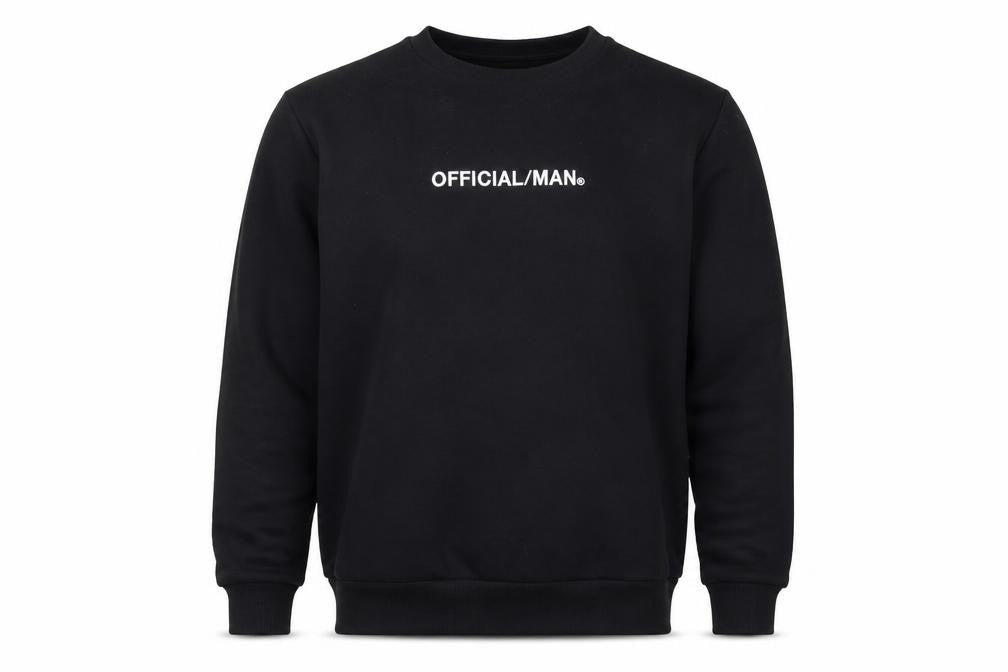boohooMAN Mens Black Polyester Pullover Sweatshirt Size M - Official Man