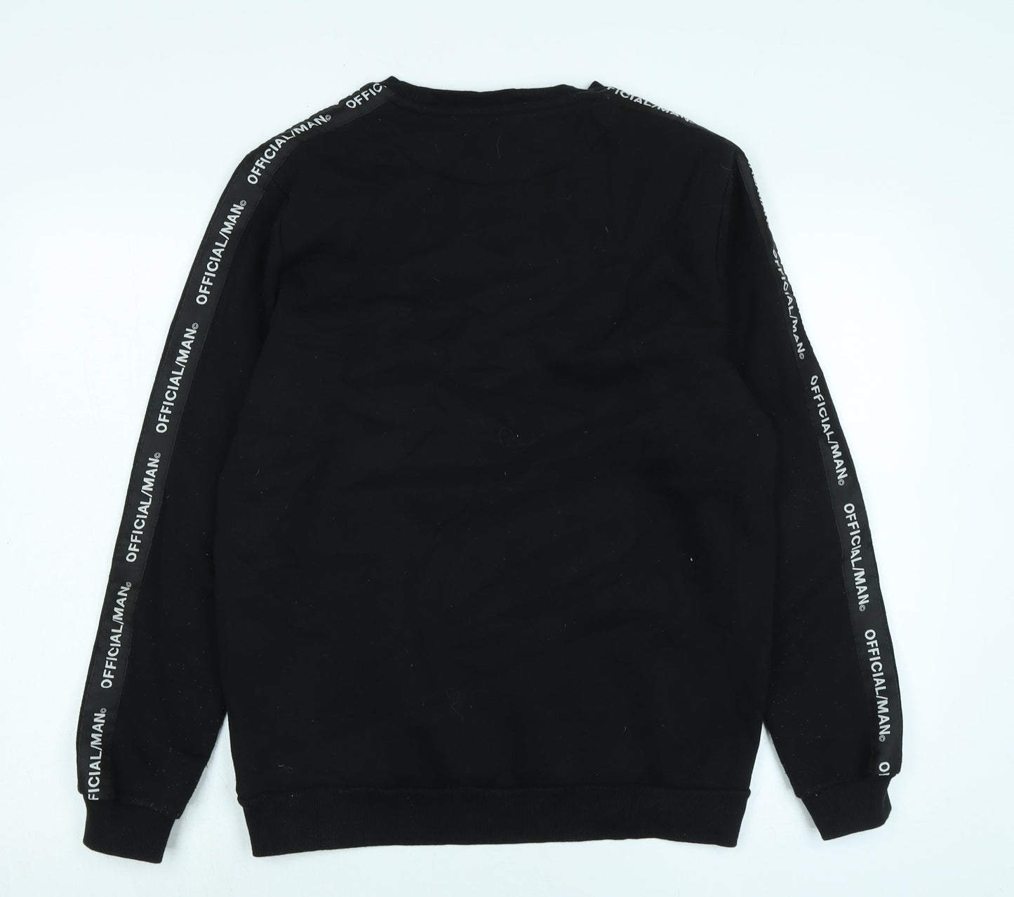 Mens UK Size M boohoo man Black Pullover Sweatshirt