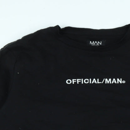Mens UK Size M boohoo man Black Pullover Sweatshirt