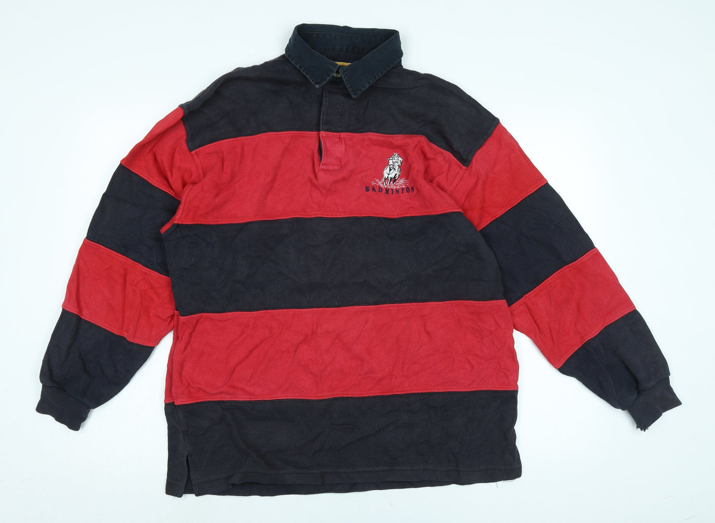 US Basics Sportswear Mens Blue Cotton Polo Size M Collared - Babminton