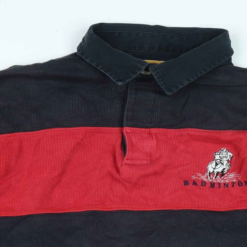 US Basics Sportswear Mens Blue Cotton Polo Size M Collared - Babminton