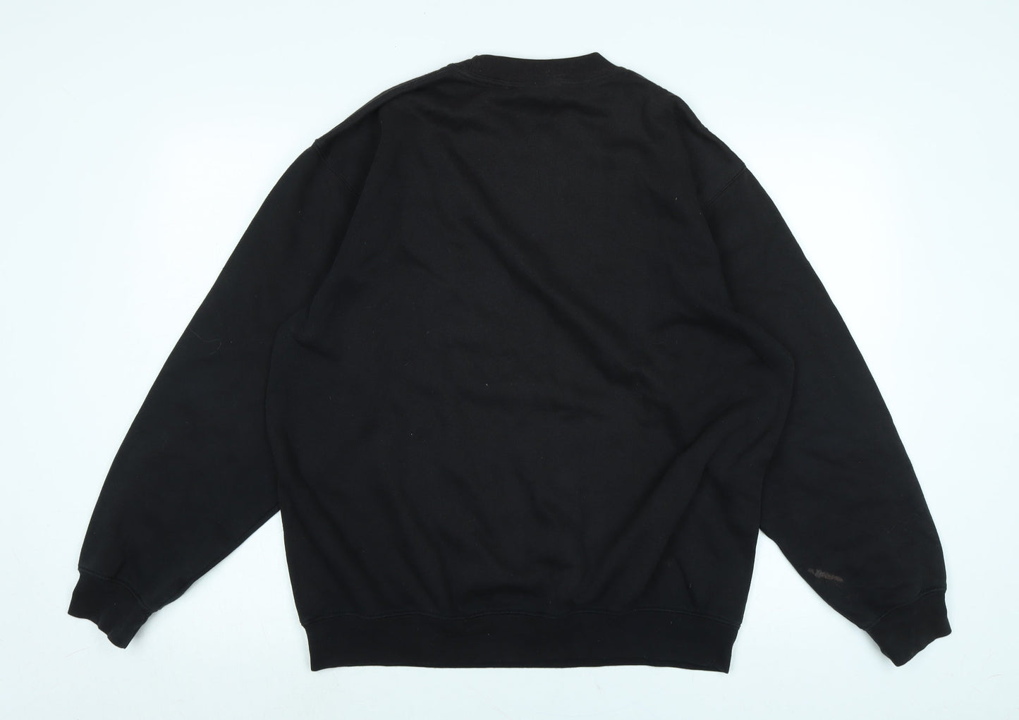 Zantos Mens Black Polyester Henley Sweatshirt Size M - Logo