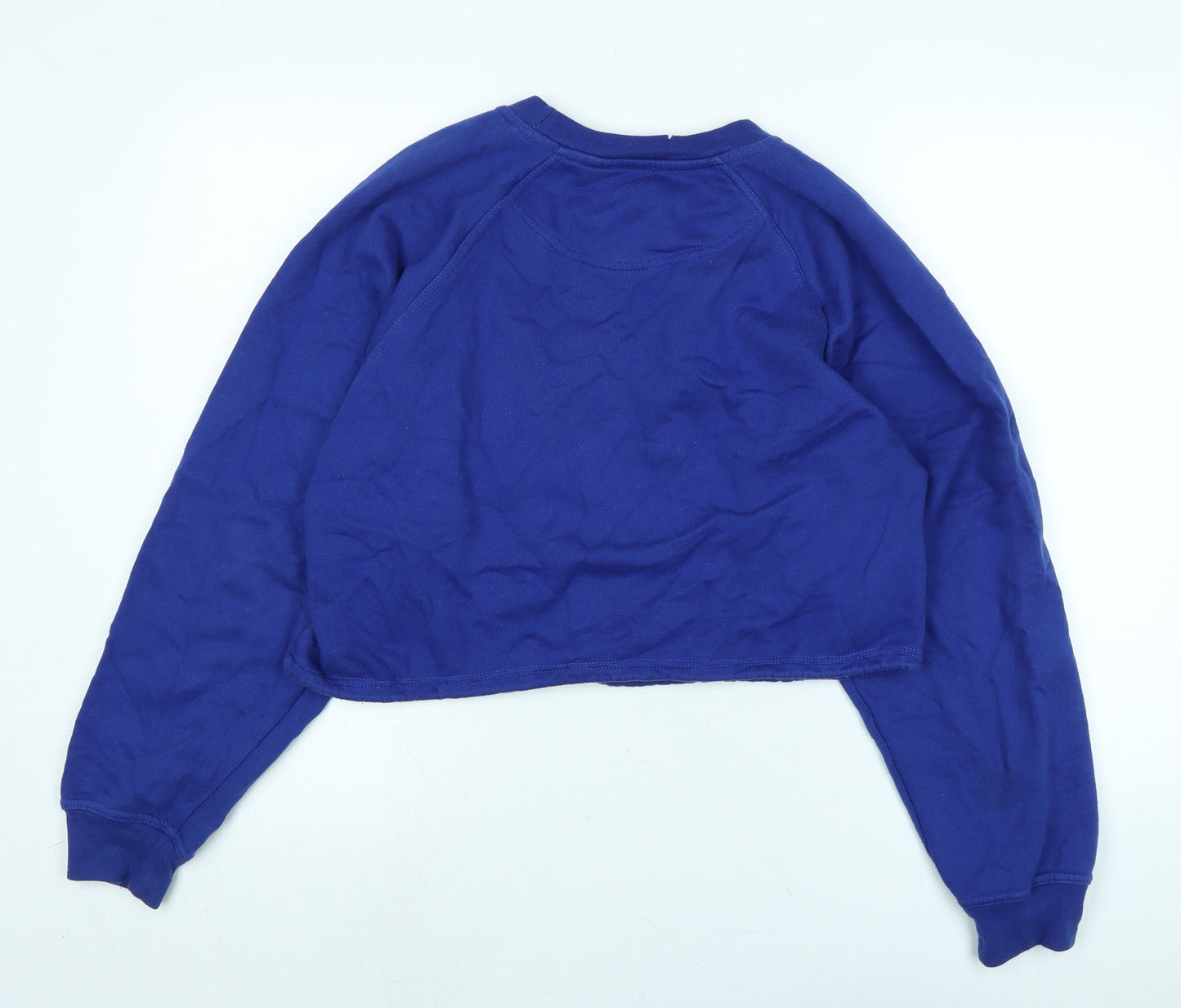 Blue Rinse Womens Blue Polyester Pullover Sweatshirt Size M - Logo
