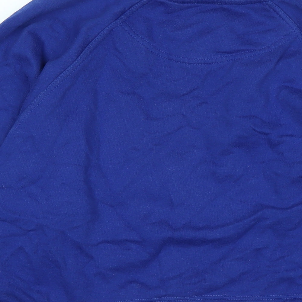 Blue Rinse Womens Blue Polyester Pullover Sweatshirt Size M - Logo