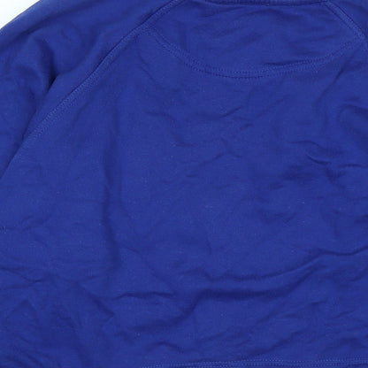 Blue Rinse Womens Blue Polyester Pullover Sweatshirt Size M - Logo
