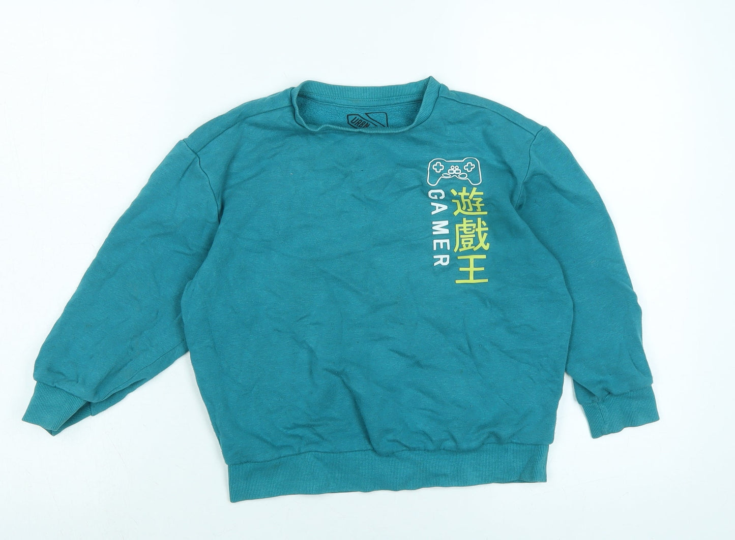 Urban Dept Boys Blue Polyester Pullover Sweatshirt Size 7-8 Years - Gamer