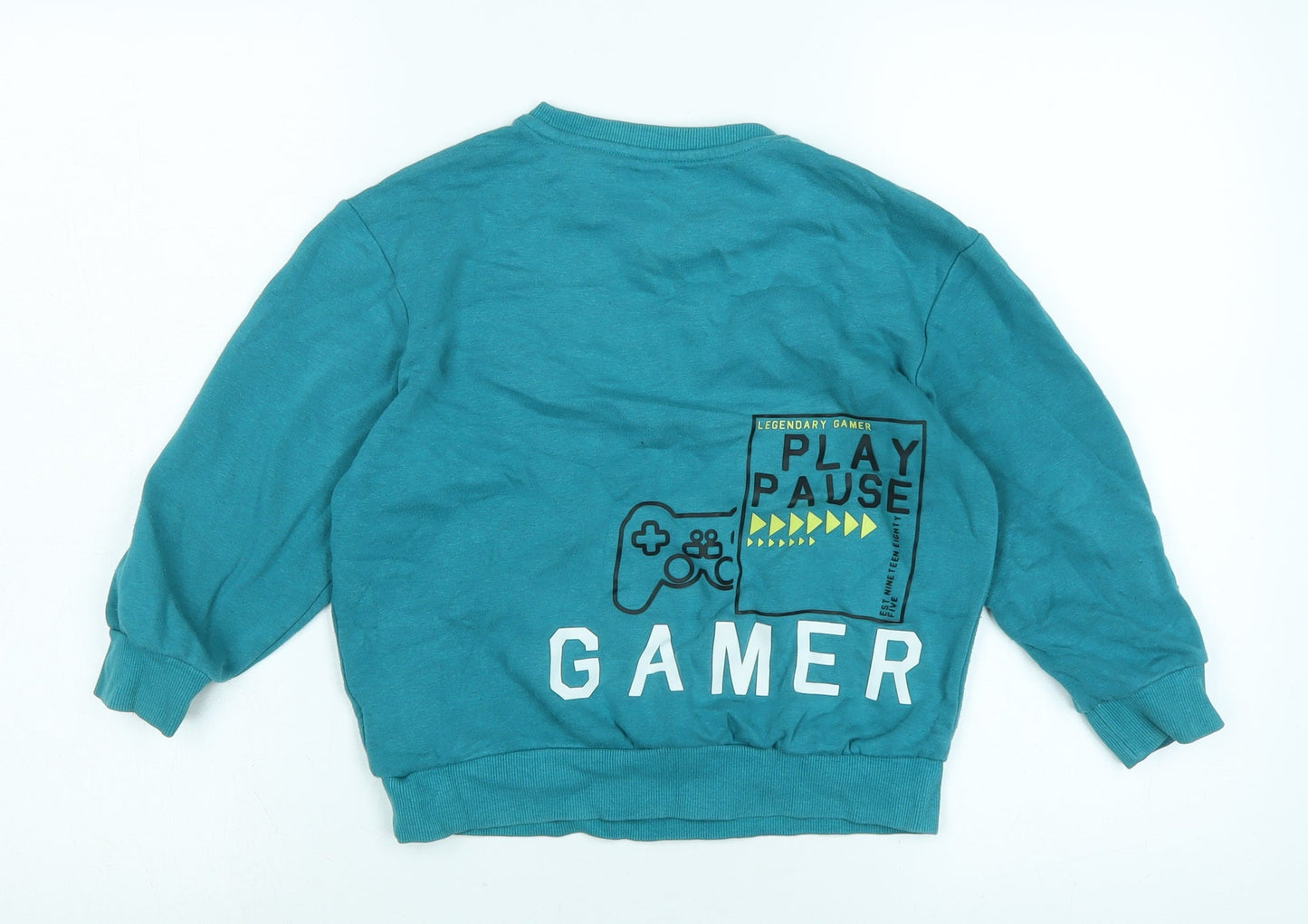 Urban Dept Boys Blue Polyester Pullover Sweatshirt Size 7-8 Years - Gamer