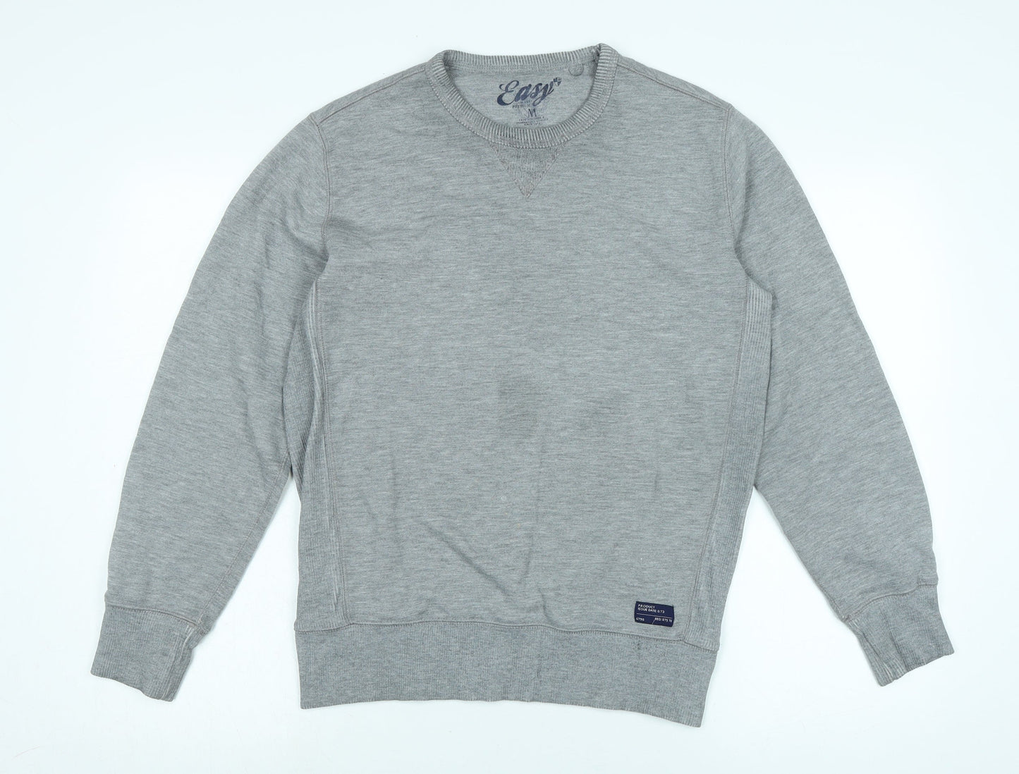 Mens UK Size M Easy Grey Pullover Sweatshirt