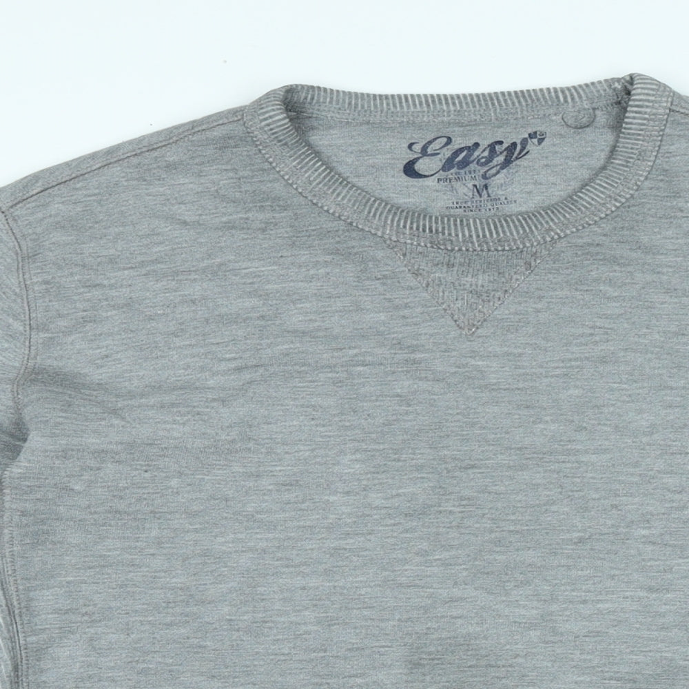 Mens UK Size M Easy Grey Pullover Sweatshirt