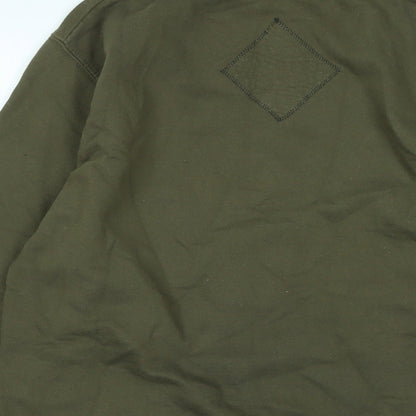 Ushiwear Mens Green Polyester Pullover Sweatshirt Size M - Logo