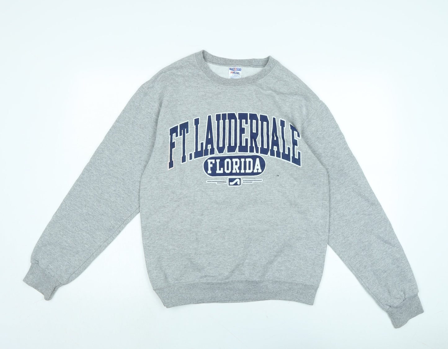 Mens UK Size S JERZEES Grey Pullover Sweatshirt