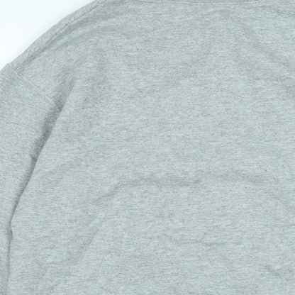 Mens UK Size S JERZEES Grey Pullover Sweatshirt