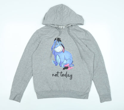 Womens UK Size S Disney Grey Pullover Hoodie