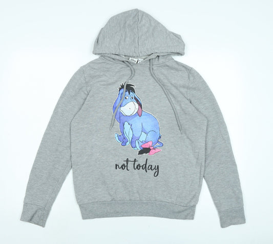 Womens UK Size S Disney Grey Pullover Hoodie