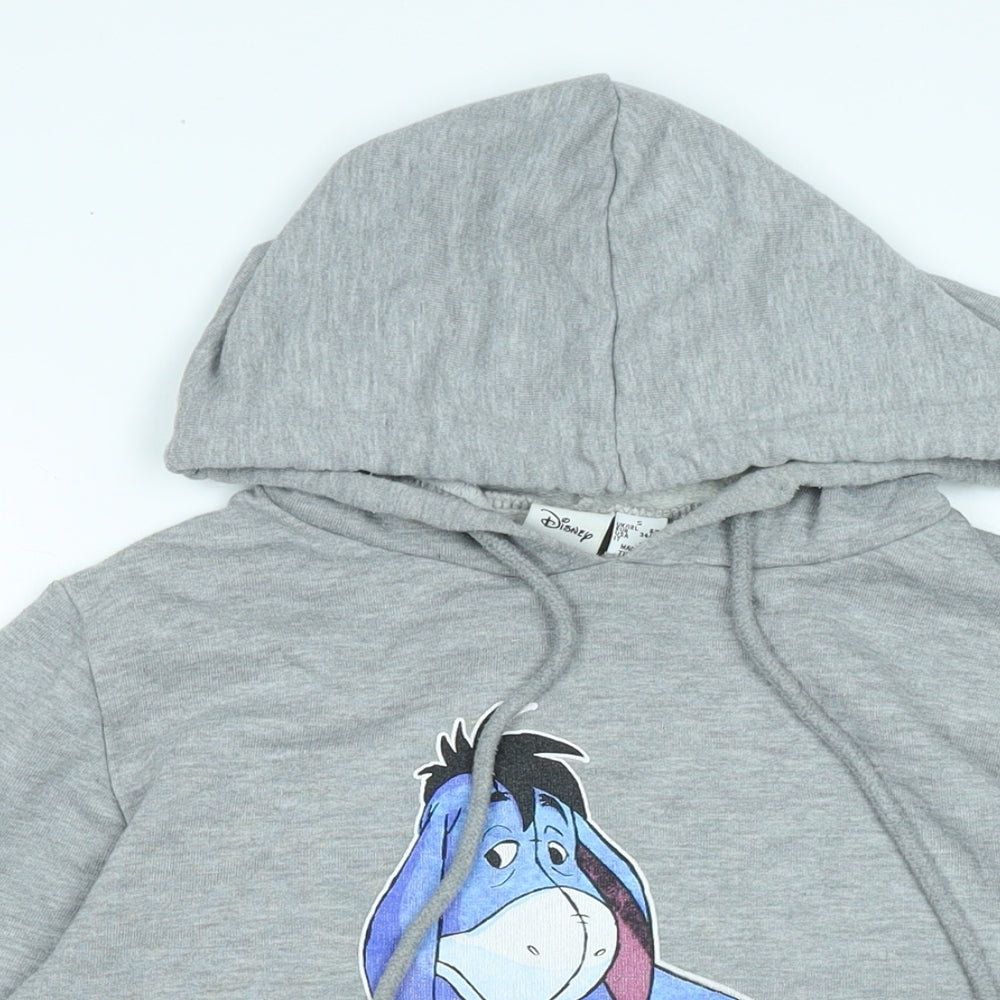 Womens UK Size S Disney Grey Pullover Hoodie