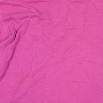 Womens UK Size M United Colors of Benetton Pink Basic T-Shirt