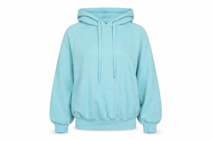Berkshire Womens Blue Polyester Pullover Hoodie Size S - Logo