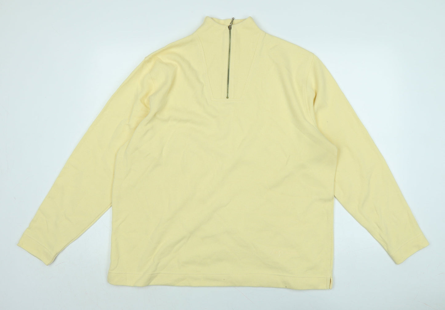 Golf St Andrews Mens Yellow Cotton Pullover Sweatshirt Size XL - Logo