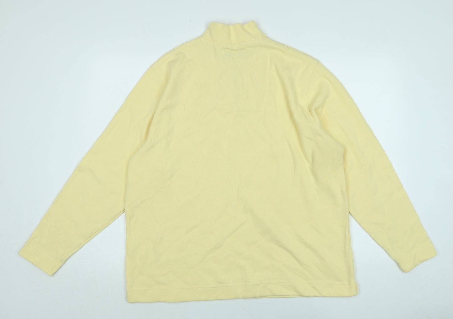 Golf St Andrews Mens Yellow Cotton Pullover Sweatshirt Size XL - Logo