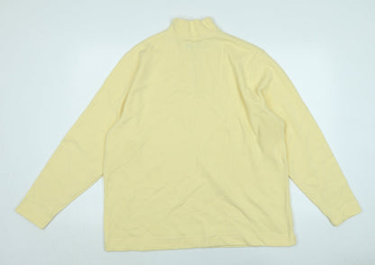 Golf St Andrews Mens Yellow Cotton Pullover Sweatshirt Size XL - Logo