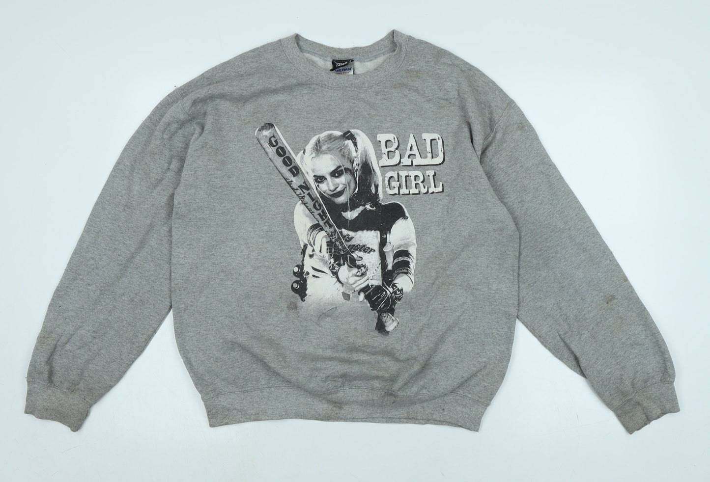 Womens UK Size M Gilden Grey Pullover Sweatshirt
