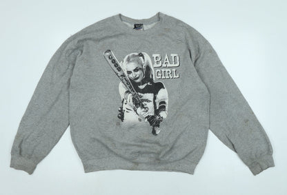 Womens UK Size M Gilden Grey Pullover Sweatshirt