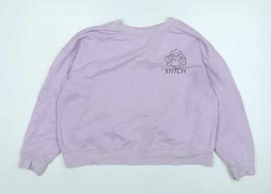 Womens UK Size M Disney Purple Pullover Sweatshirt
