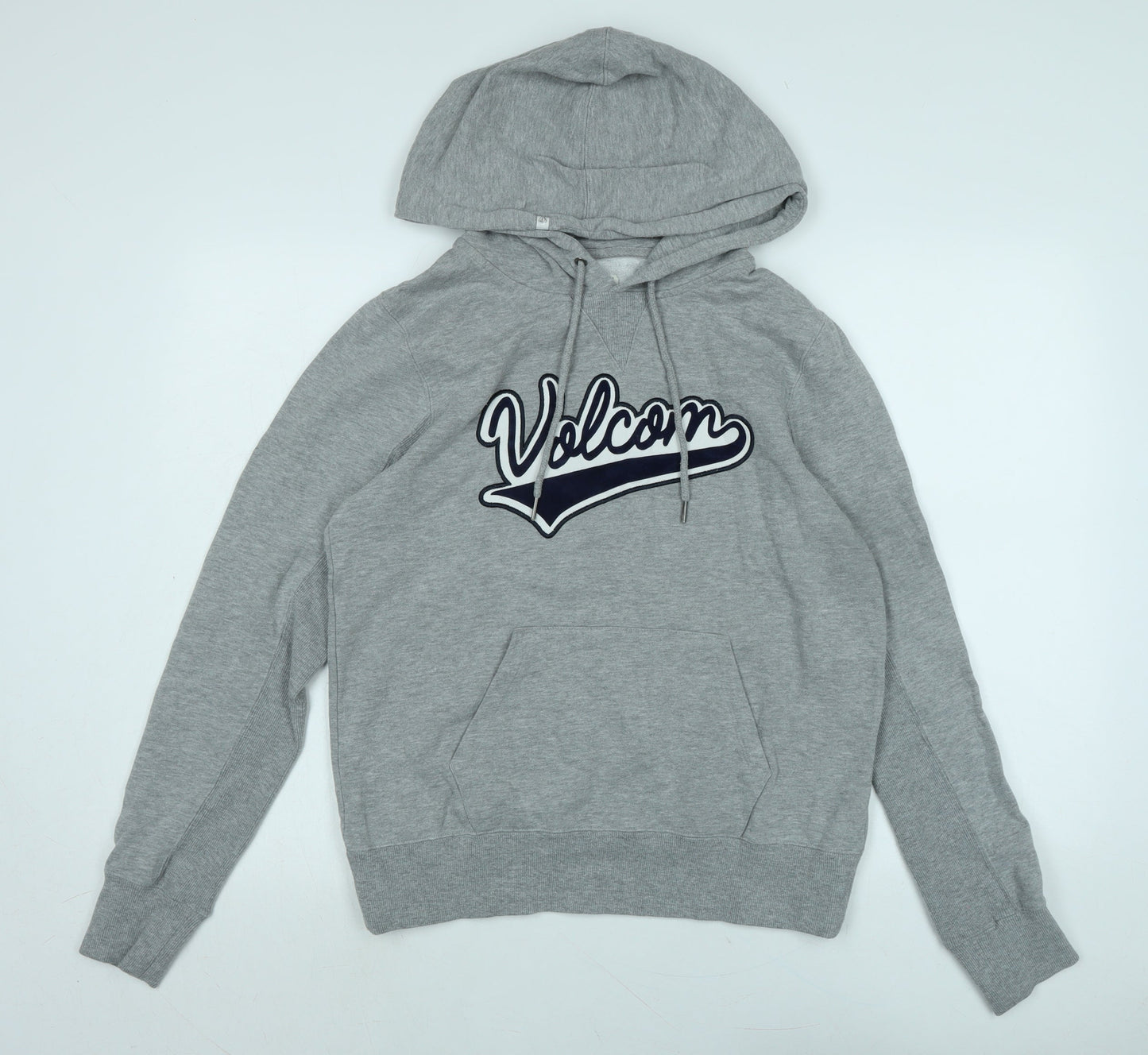 Vulcan Mens Grey Cotton Pullover Hoodie Size M - Logo