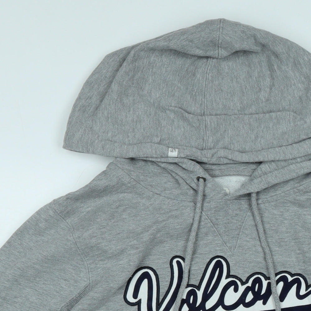Vulcan Mens Grey Cotton Pullover Hoodie Size M - Logo