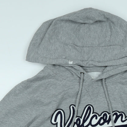 Vulcan Mens Grey Cotton Pullover Hoodie Size M - Logo