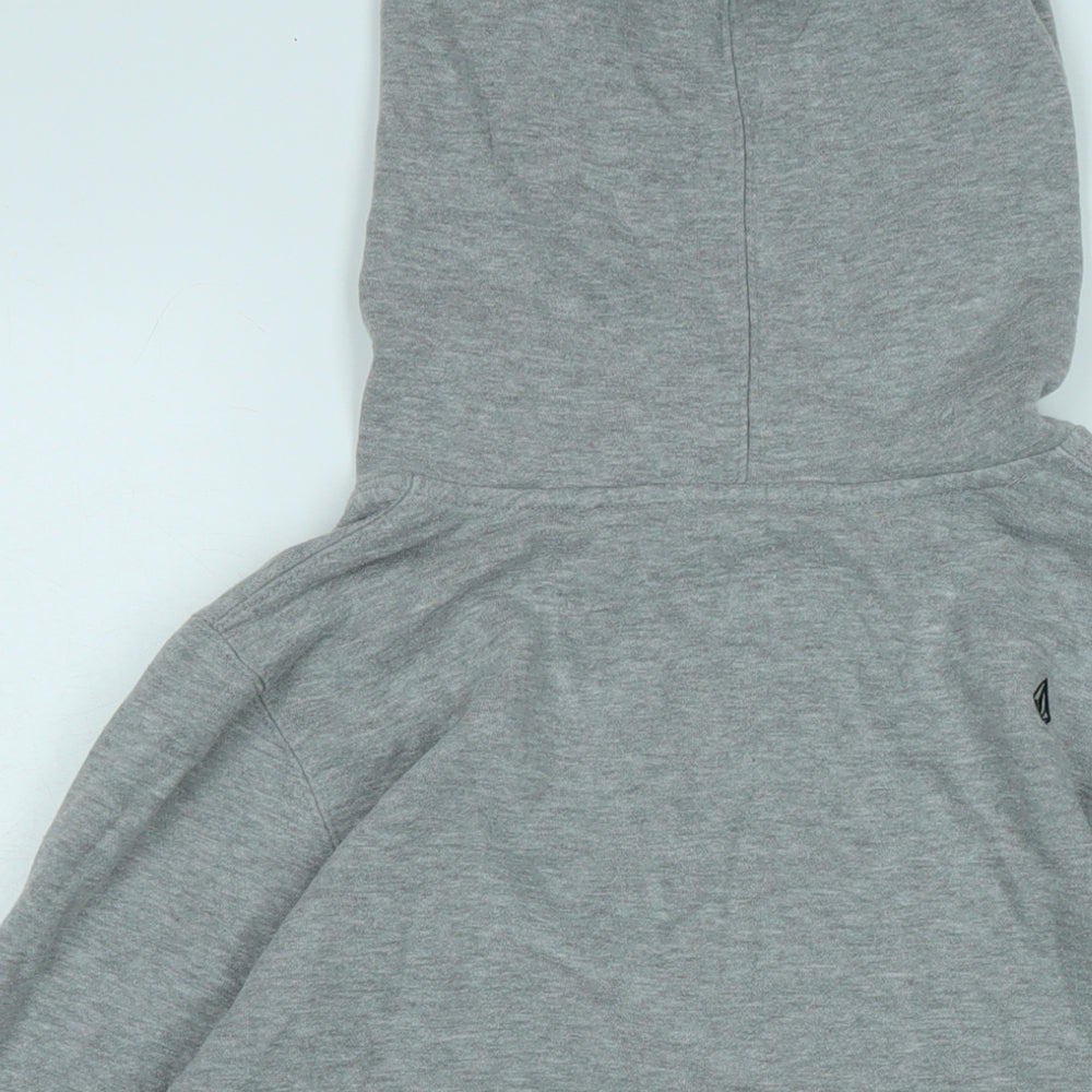 Vulcan Mens Grey Cotton Pullover Hoodie Size M - Logo