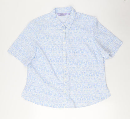 Womens UK Size 18 Honor Millburn Blue  Button-Up