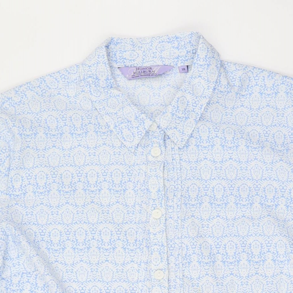 Womens UK Size 18 Honor Millburn Blue  Button-Up