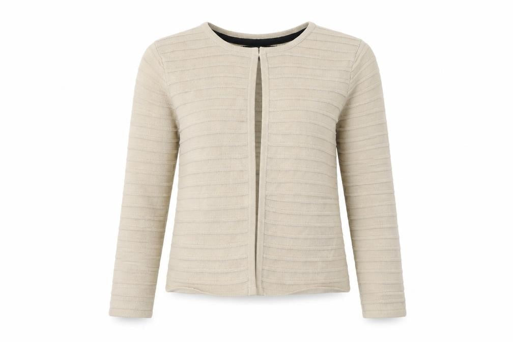 Womens UK Size 8 Betty Jackson Beige Cardigan Jumper