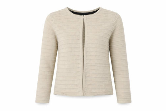 Womens UK Size 8 Betty Jackson Beige Cardigan Jumper