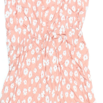 915 Girls Pink Floral 100% Viscose Jumpsuit One-Piece Size 15 Years L16 in