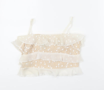 Womens UK Size S FOREVER 21 Beige Camisole Blouse
