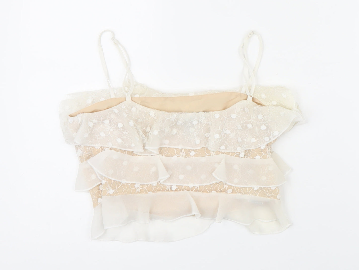 Womens UK Size S FOREVER 21 Beige Camisole Blouse