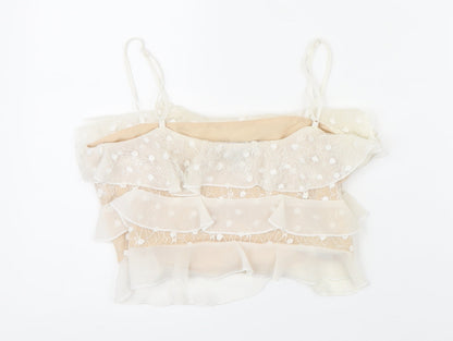 Womens UK Size S FOREVER 21 Beige Camisole Blouse