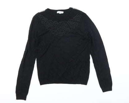 Womens UK Size 14 Warehouse Black Pullover Jumper