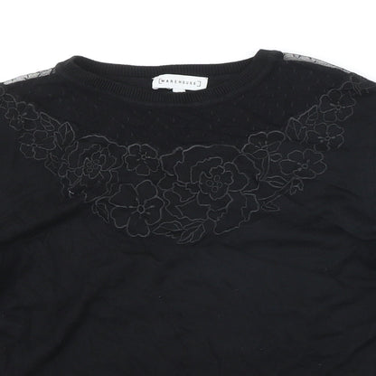 Womens UK Size 14 Warehouse Black Pullover Jumper