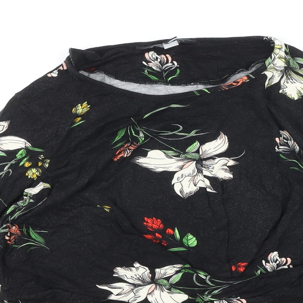 Womens UK Size 12 Dorothy Perkins Black Basic Blouse