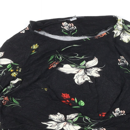 Womens UK Size 12 Dorothy Perkins Black Basic Blouse